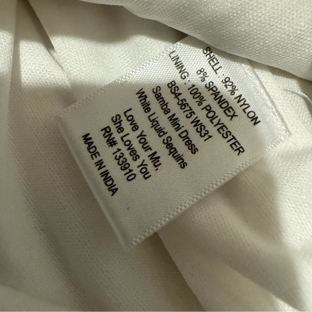 Show Me Your Mini Dress MuMu Womens Size XL White Samba White Sequin Halter - Picture 12 of 14